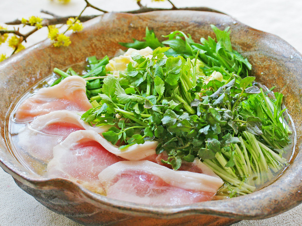 ご夕食(一例) 信州野草豚鍋