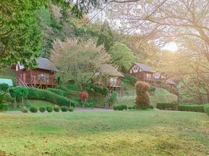 「出雲市うさぎ森林公園　夢の森うさぎ　キャンプ村」のコテージ（眺望）