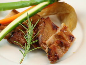 【特選ディナー】旬の野菜と会津地鶏グリルの創作料理