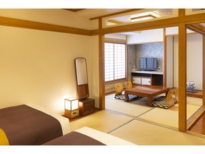 和室　落ち着いた佇まいの和室は、二間続きの12.5畳でゆったりとした広さです。