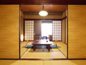 ≪スタンダード和室≫和室8畳+6畳の二間続き。全室南向きです。