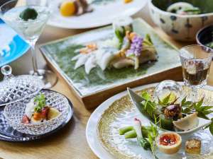 地元広島の食材を中心とした料理をIBUKU風に仕上ています