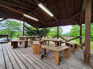 雨天でもOK！屋根付き