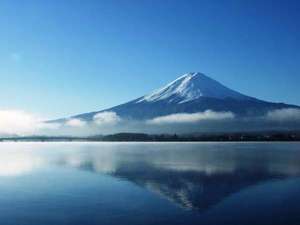 冬の富士山と逆さ富士