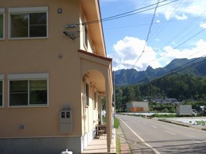 「川上山荘」の駐車場からの景色