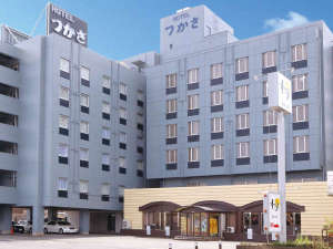 「ホテルつかさ　福知山」の国道９号線に面した利便性の高いビジネスホテル／外観例