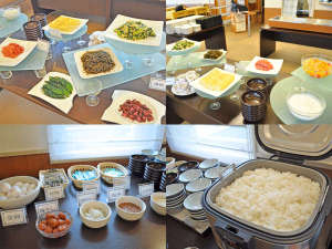 【朝食バイキング】炊き立ての道産米にぴったりのおかずが多くて迷います。