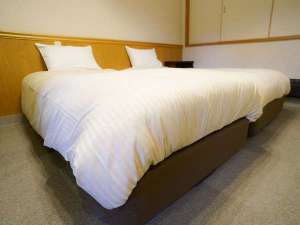 【新館：ツインルーム・ＷＩＦＩ接続可能】寝具はデュベスタイルで快適な寝心地。
