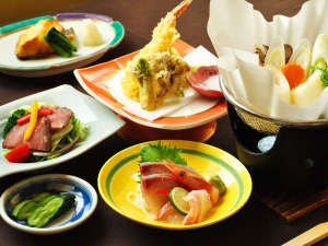 【ご夕食一例：ビジネスプラン】お刺身や天ぷらの旬の旨味をご賞味ください