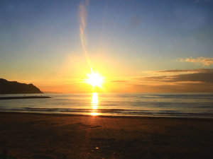 岩井海岸からの夕陽