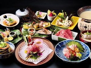 ■【美食デュエット会席】2種類の牛肉料理＆のど黒、新鮮お造りを、オトナの舌で味わって！お食事イメージ