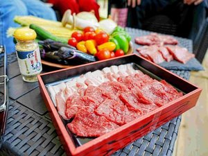 「Glamping　Azumino　BASE　ポレキャン」の厳選したBBQ用のお肉と野菜
