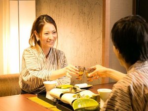 旬の食材を使った心づくしのお料理をお部屋でお召し上がり下さい