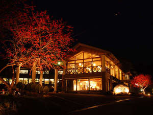 「ホテル富貴の森」の花桃夜景