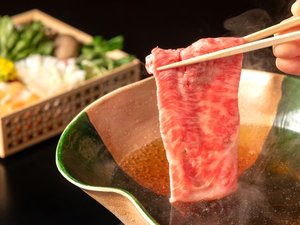 Ａ５認証近江牛＆鯛しゃぶを秘伝出汁で愉しむ会席（イメージ）