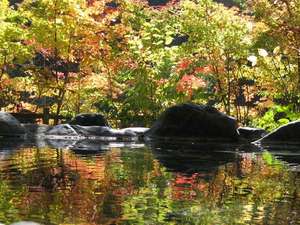 紅葉の露天風呂