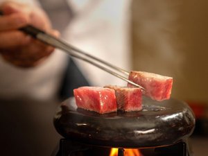 【ご夕食】山形牛・米沢牛のステーキ