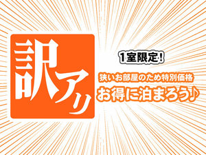 「じゃらん限定」■■訳あり■■１室限定！狭いお部屋のため特別価格　お得に泊まろう♪