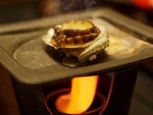 活鮑の踊り焼きをお好みの焼き加減で