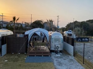 「ANKR　VILLAGE　KUJYUKURI　PRIVATE　CAMP」のサイト外観