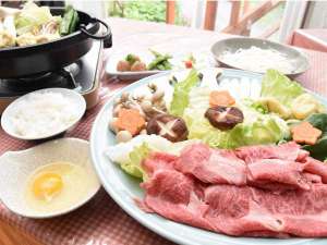 【夕食】米沢牛すきやきプラン