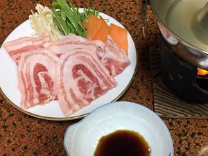*【夕食一例】箱根山麓豚のしゃぶしゃぶ／豊かな自然の中で育った、上質な肉質をご堪能ください。