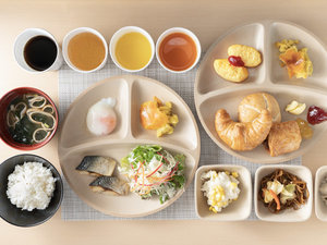 「スーパーホテル浅草」の和食派も洋食派もどちらもご堪能いただけます