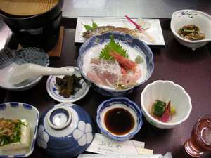 ふじや自慢の夕食の一部です（写真は一例）