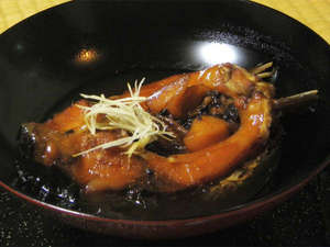 *【お夕食一例】鯉のうま煮。なかなか味わうことができない鯉料理。