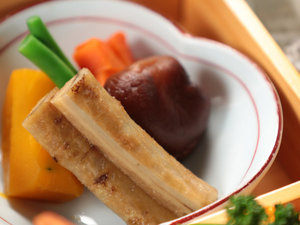 【お料理】　夕食　かぼちゃやごぼうの煮物