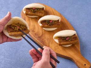 ＜Dinner　Buffet＞夏　夕食ローカルメニュー例　京丹後ポーク角煮バーガー