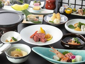 近江牛石焼ステーキをメインにした会席（一例）