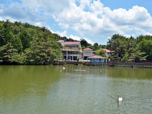 「大芦高原温泉　雲海」の*【敷地内施設】湖畔バンガローからの眺め