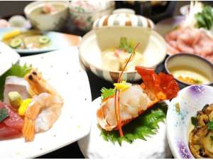 伊勢海老お造り付会席お料理一例 ※季節仕入れにより内容・盛付は変更されます