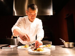 ミシュランで星を獲得した経歴を持つイタリアンの原田誠シェフが季節の食材で創り出す料理たち