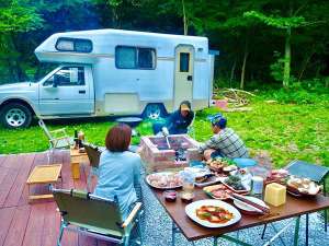 「のまどや大沼」の屋外BBQスペース