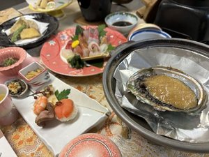 旬会席+あわびの踊り焼き付き