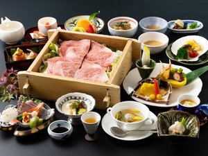 豊後牛蒸ししゃぶ会席／夕食一例