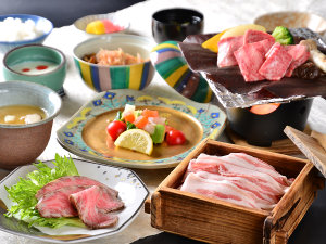 飛騨地方の名物を集めた田島館基本飛騨会席