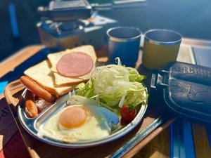 「カナカヴィレッジ」の【Breakfastイメージ】ホットサンドをご自身でお作りいただきます（有料オプション1,500円/人）