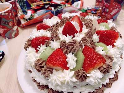 クリスマスケーキ デコってみましたよ O 天然温泉プレミアホテル Cabin 札幌のブログ 宿泊予約は じゃらん