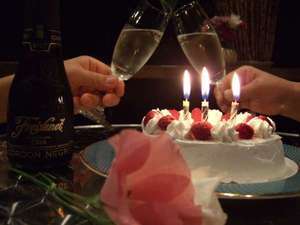 シャンパン ケーキ 花で特別な夜を 離れ杜の湯 海いろ別邸のブログ 宿泊予約は じゃらん