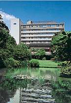 静岡の繁華街の中のオアシス庭園を望むホテル
