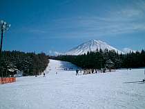 近くのふじてんスノーリゾート／富士を眺めながら優雅に滑る一時