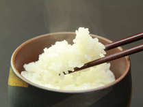 【炊き立てのごはん】地元の農家が有機栽培で大事に育ててくださったお米を使用しています。
