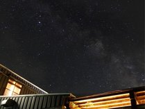 お宿から見える　冬の星空 写真