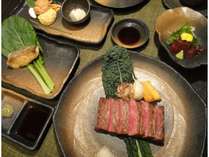 鎌倉ベーコン・鮮魚の鉄板焼・三崎鮪お造りと品数豊富なごちそう鉄板焼です。　