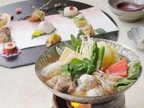 【夕食】会席　-杜若-　京赤地鶏と野菜たっぷり京風鍋