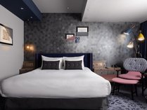 【プリビレッジクイーン】フランス系ホテルらしいお洒落なデザインに銀座要素をマッチさせたお部屋です。
