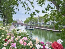 まるでヨーロッパのような街並みに、心ときめく癒しの季節【バラの運河】